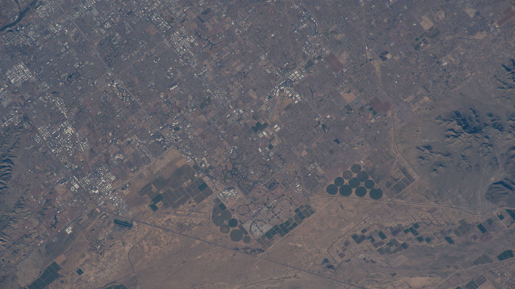 Chandler, Arizona is pictured from the space station