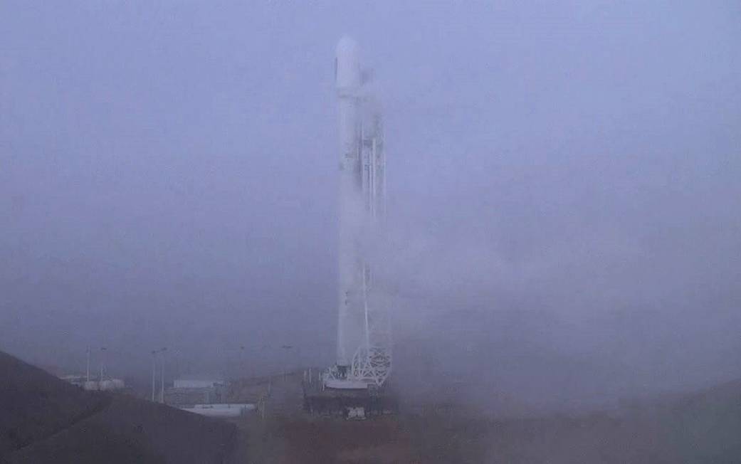 Falcon 9 Rocket Fully Fueled