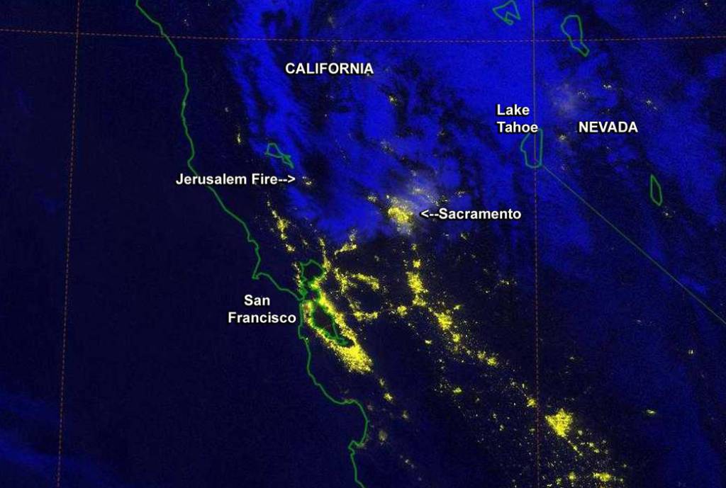 California’s Jerusalem Fire at Night