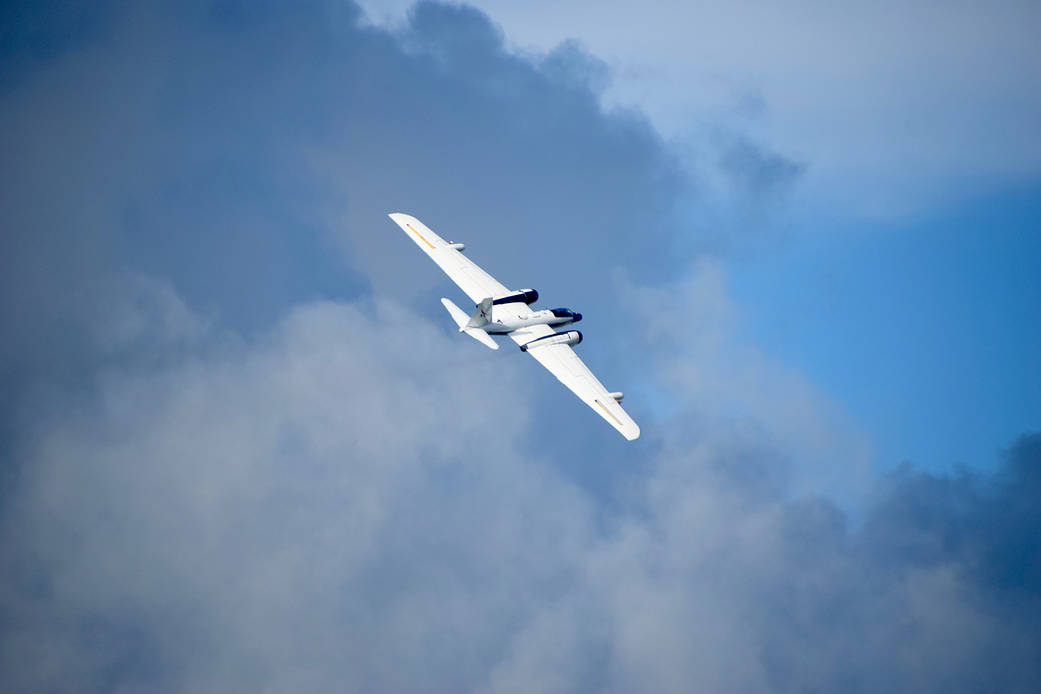 The POSIDON WB-57F Aircraft Flyby After First Science Flight