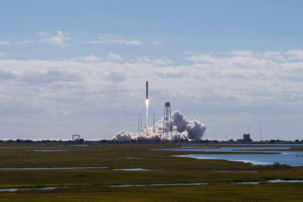 Cygnus Launches atop Antares Rocket