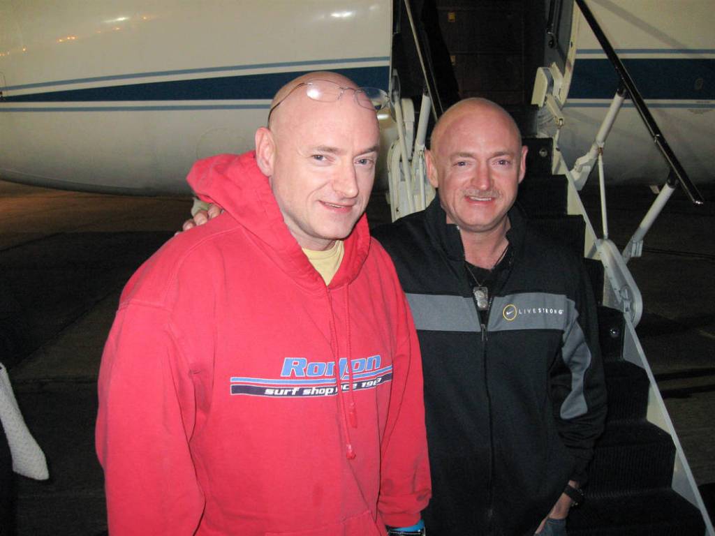 Scott Kelly and Mark Kelly on March 17, 2011