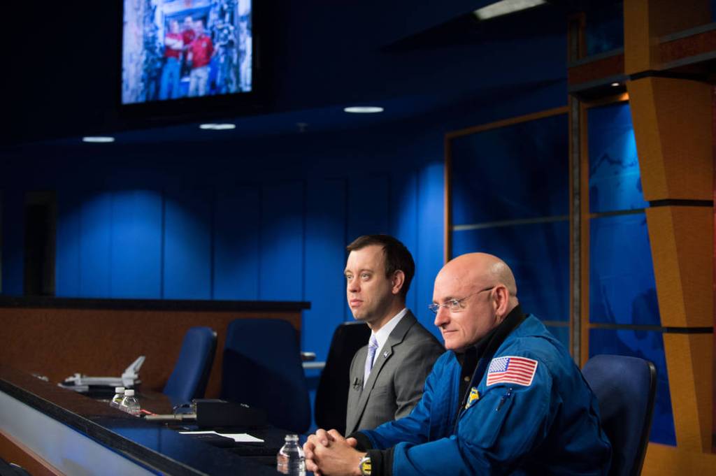 Josh Byerly and NASA astronaut Scott Kelly
