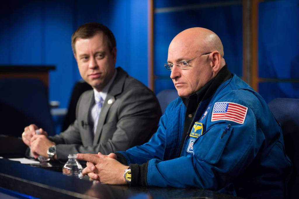 Josh Byerly and NASA astronaut Scott Kelly