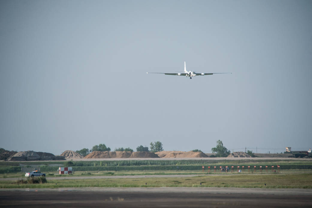 The ER-2 Aircraft Arrives at Ellington Field