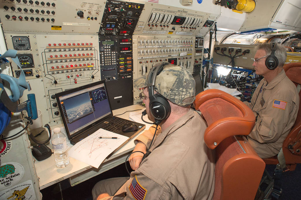 Monitoring Flight Path of First DC-8 SEAC4RS Mission