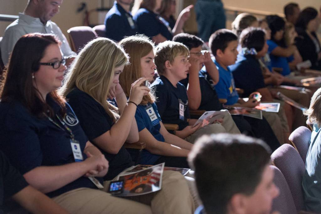 Mission Control Center With Students