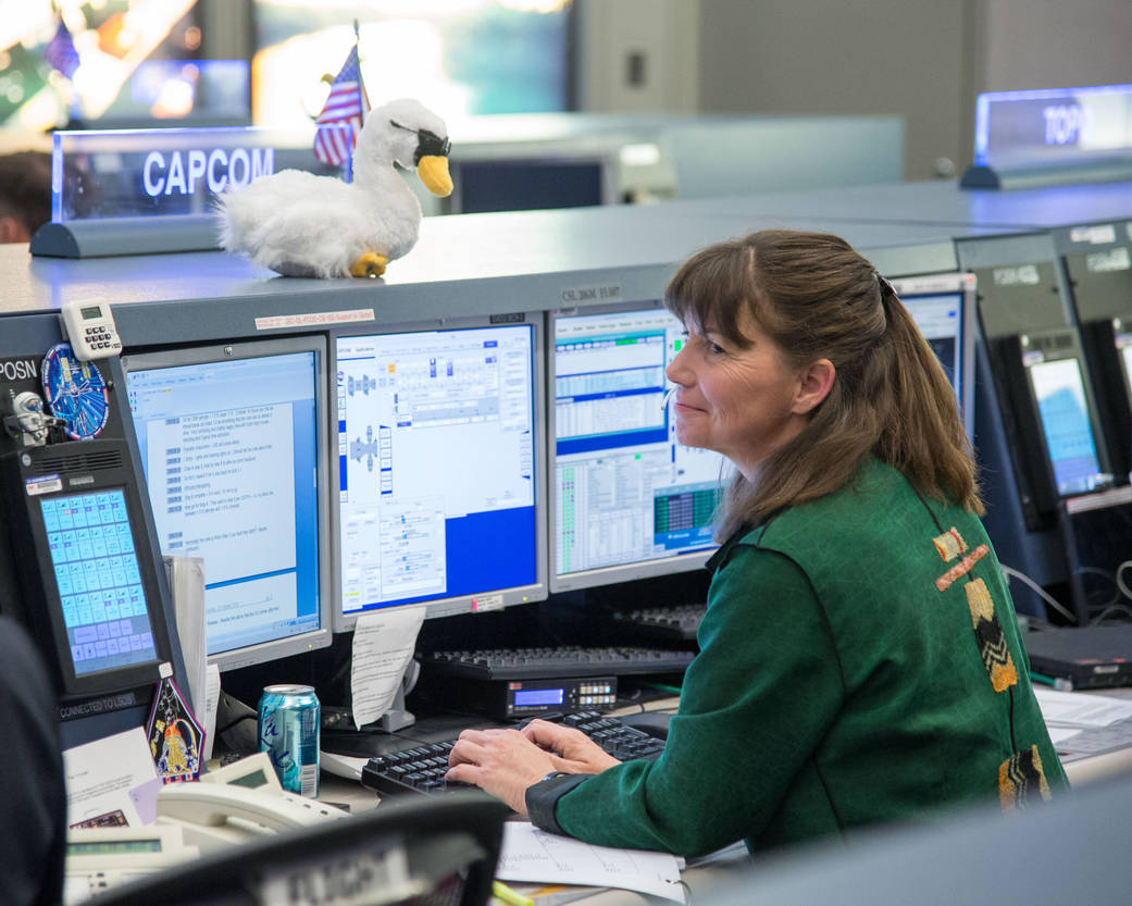 Astronaut Cady Coleman, spacecraft communicator