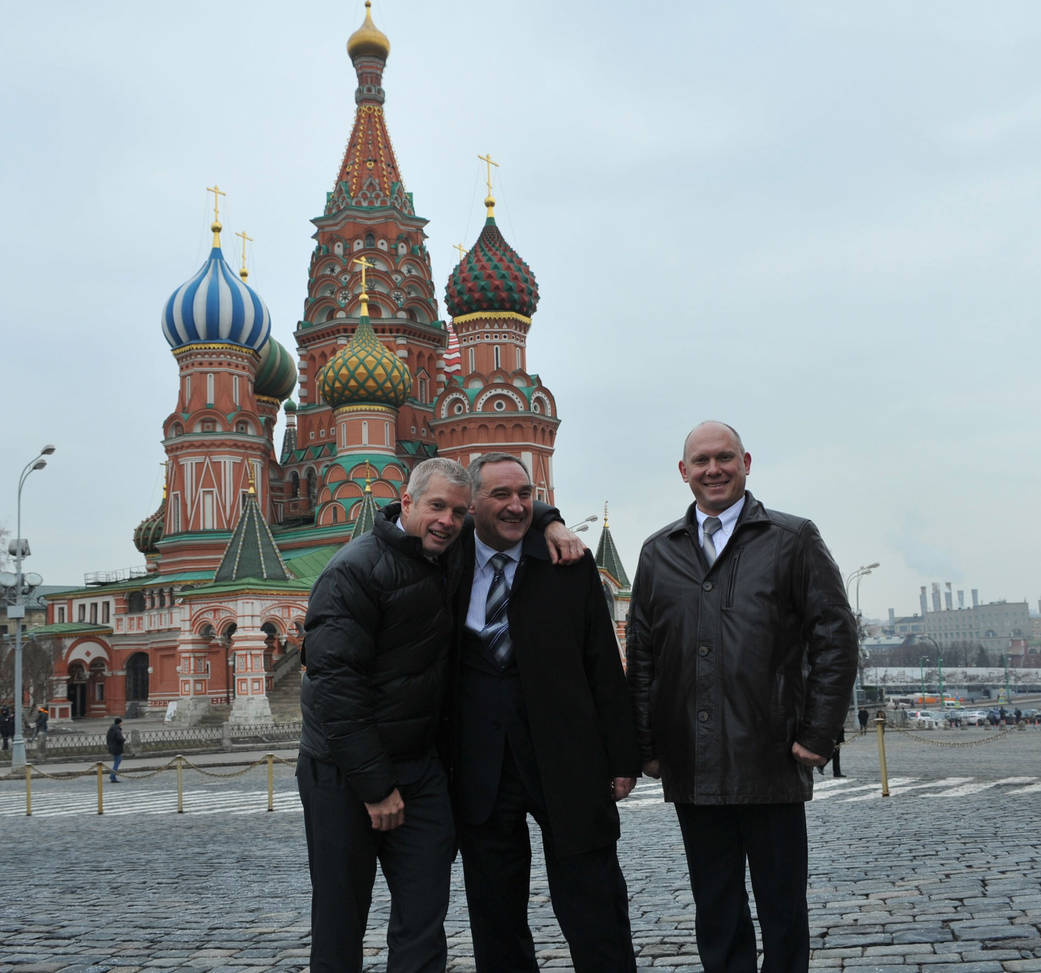 Expedition 39/40 Crew in Moscow's Red Square