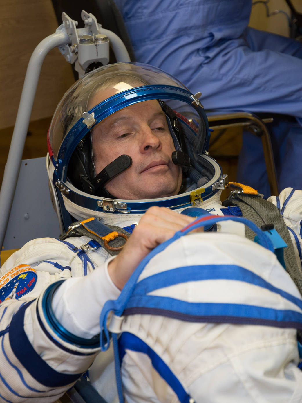 Steve Swanson of NASA Undergoes a Pressure Check
