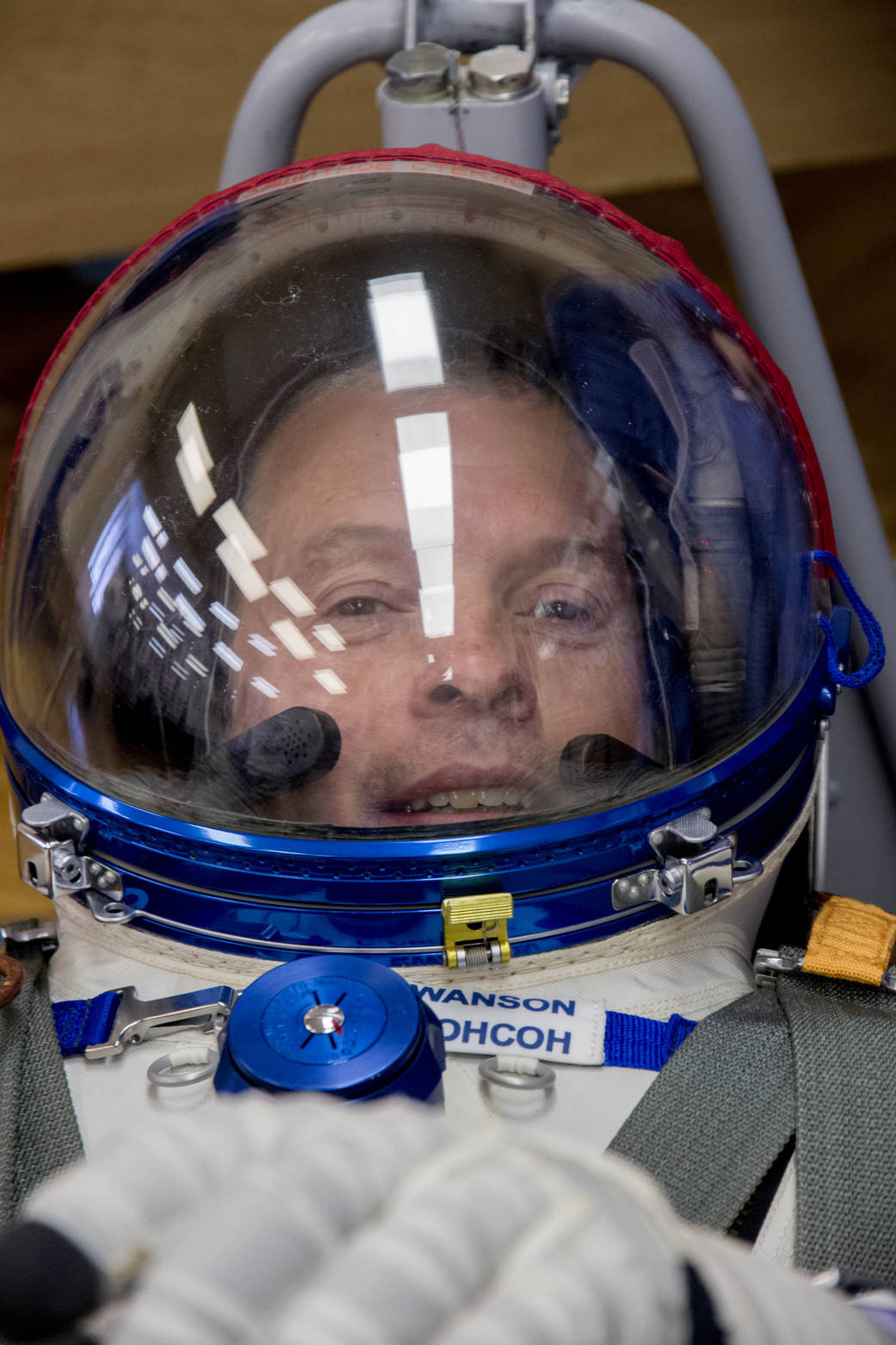 Steve Swanson of NASA Undergoes a Pressure Check