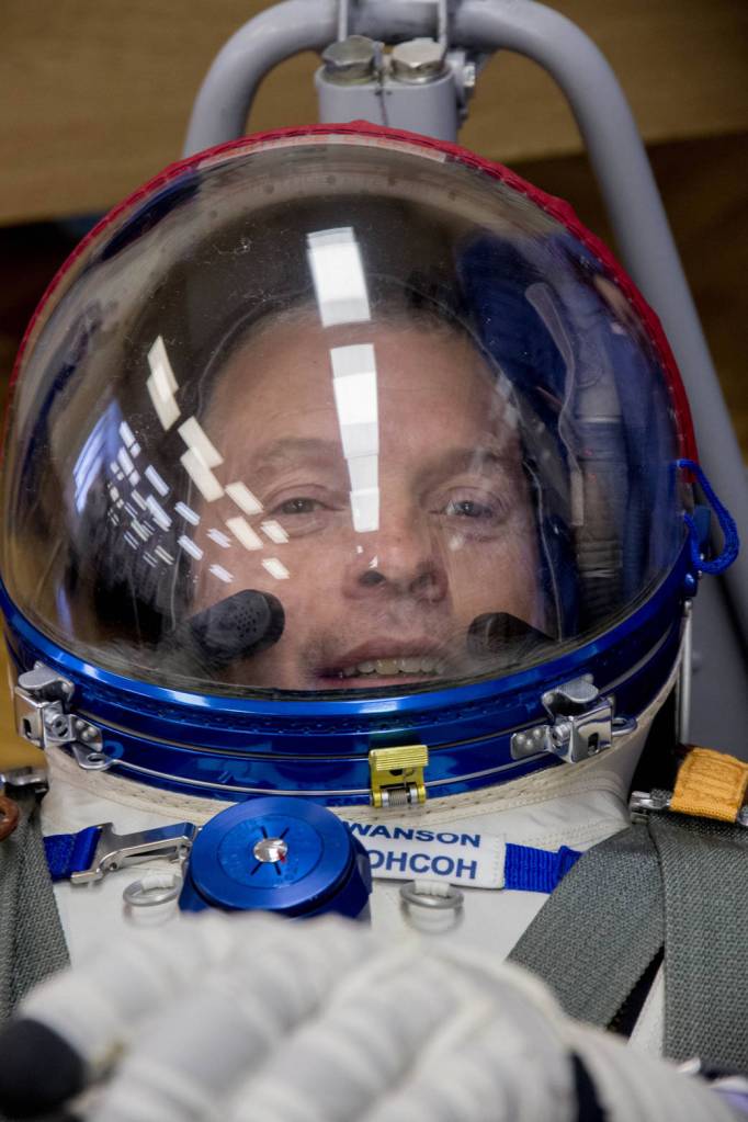 Steve Swanson of NASA Undergoes a Pressure Check