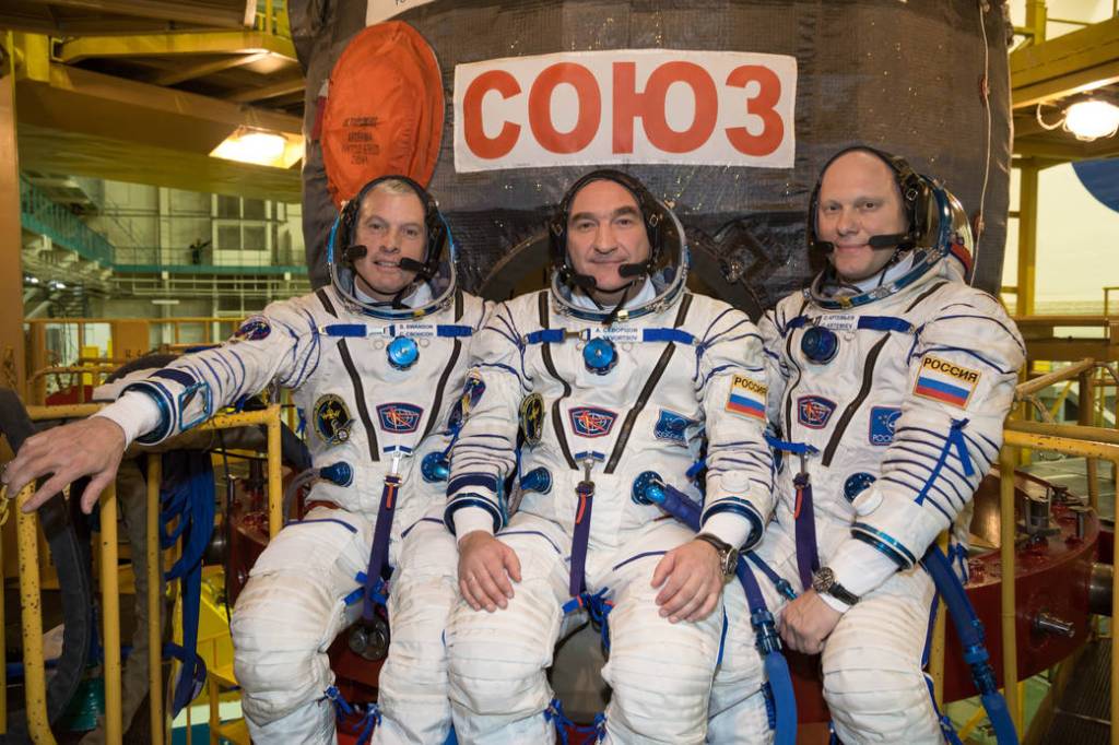 Swanson, Skvortsov and Oleg Artemyev During a Fit Check