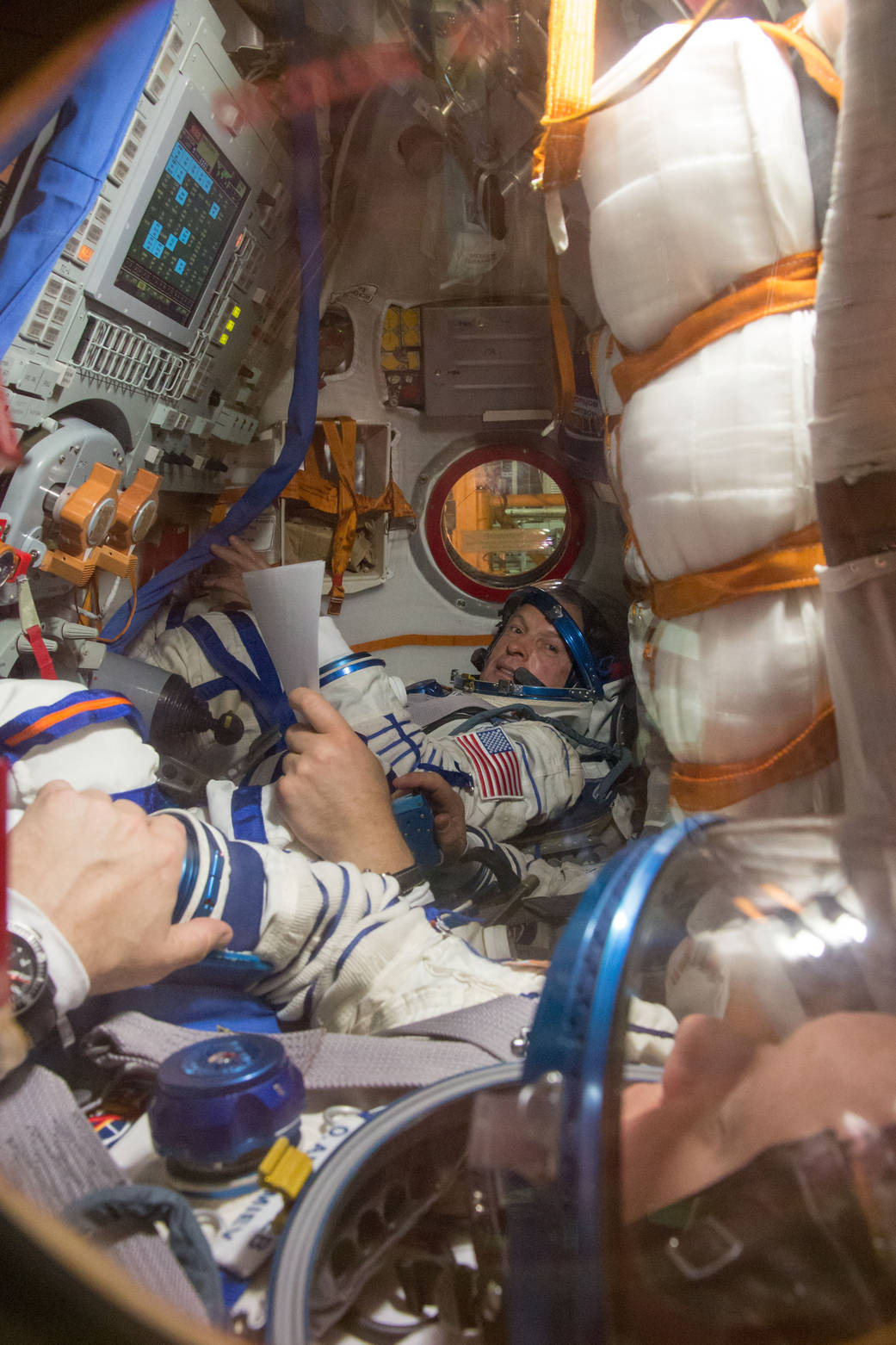 Steve Swanson in the Soyuz TMA-12M