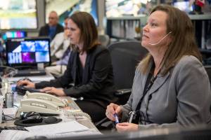 Flight Director Dina Contella and CAPCOM Christie Bertels