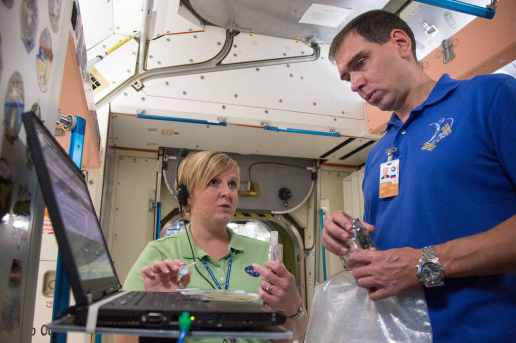 Expedition 45/46 Flight Engineer Sergei Volkov