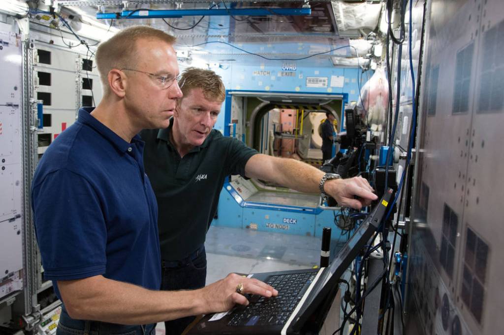 Tim Kopra and Timothy Peake