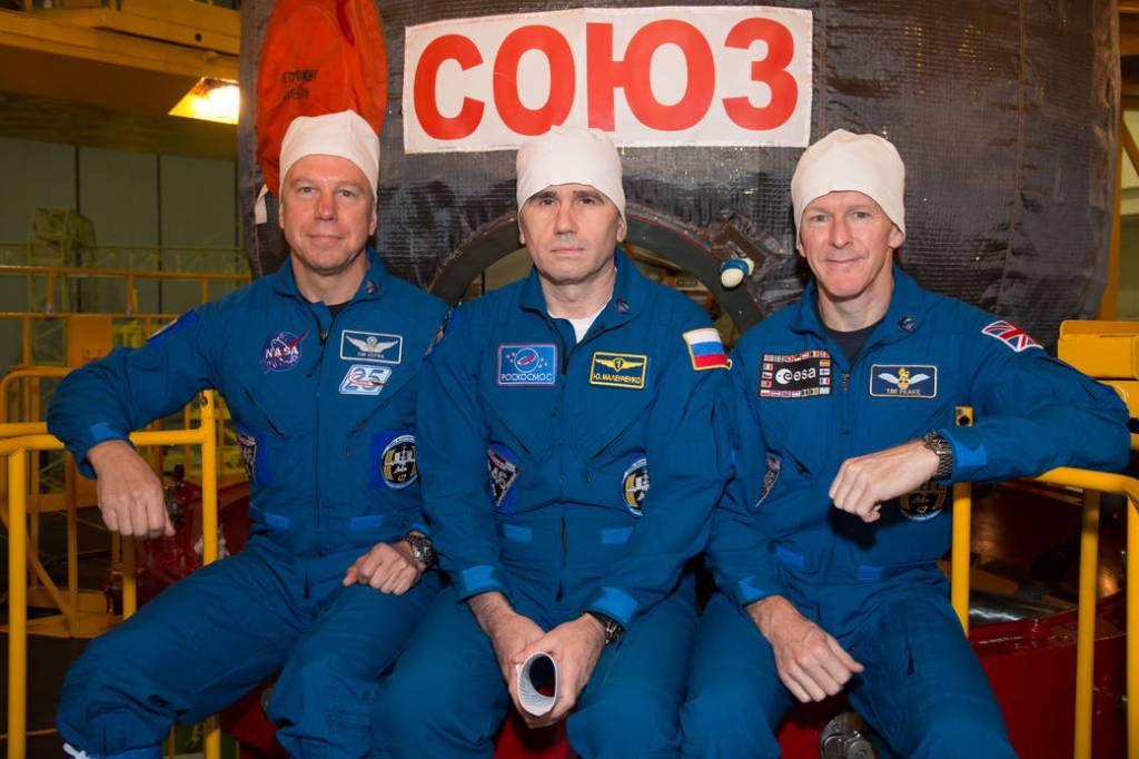 Expedition 46-47 Crew Members at the Baikonur Cosmodrome