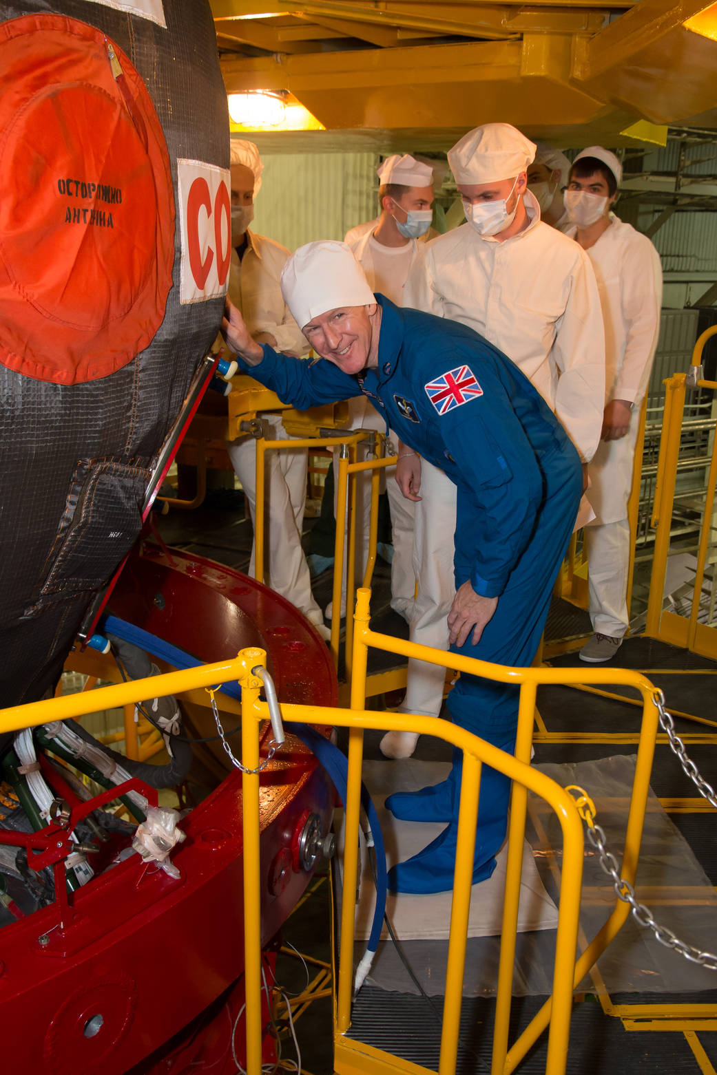 Tim Peake of the European Space Agency During a Crew Fit Check