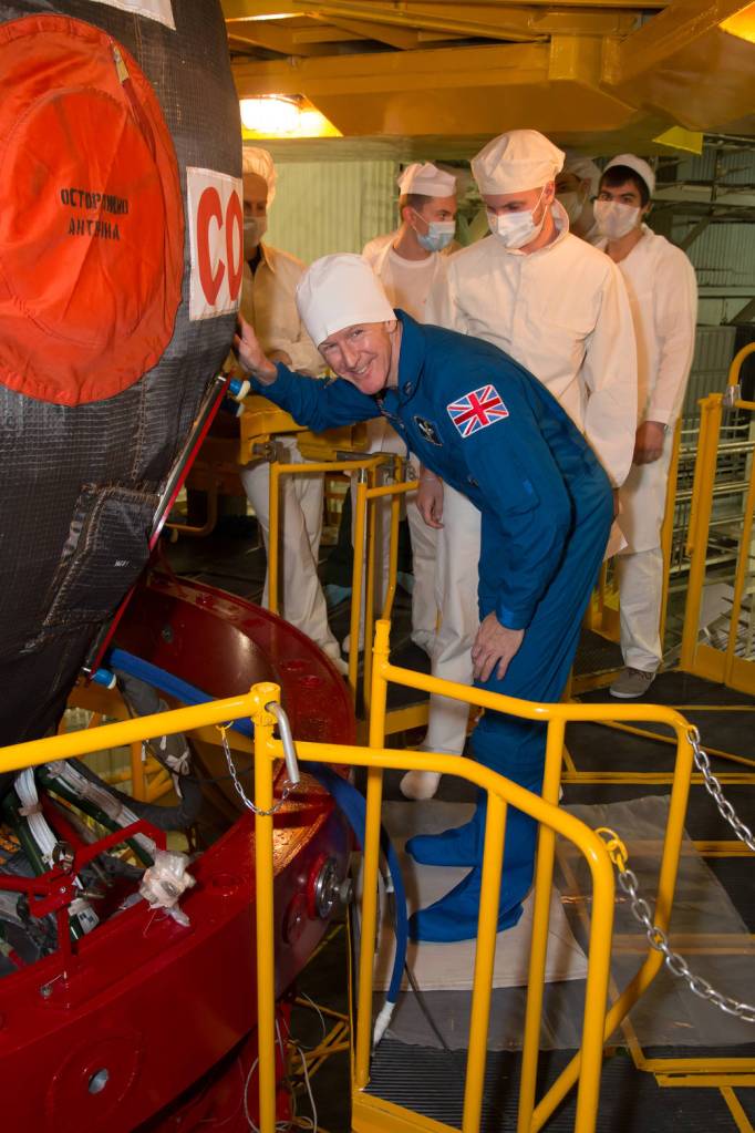 Tim Peake of the European Space Agency During a Crew Fit Check