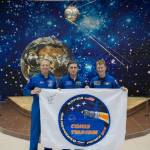Expedition 46-47 Crew Members Display Logo Flag