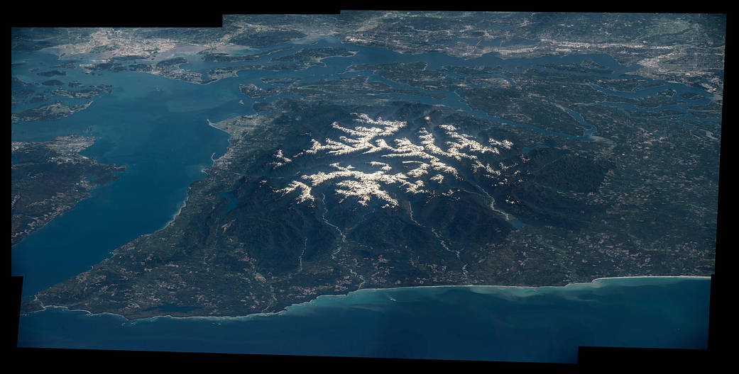 Olympic National Park from low Earth orbit