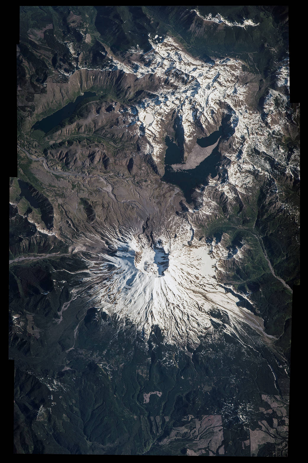 Mount St. Helens from low Earth orbit
