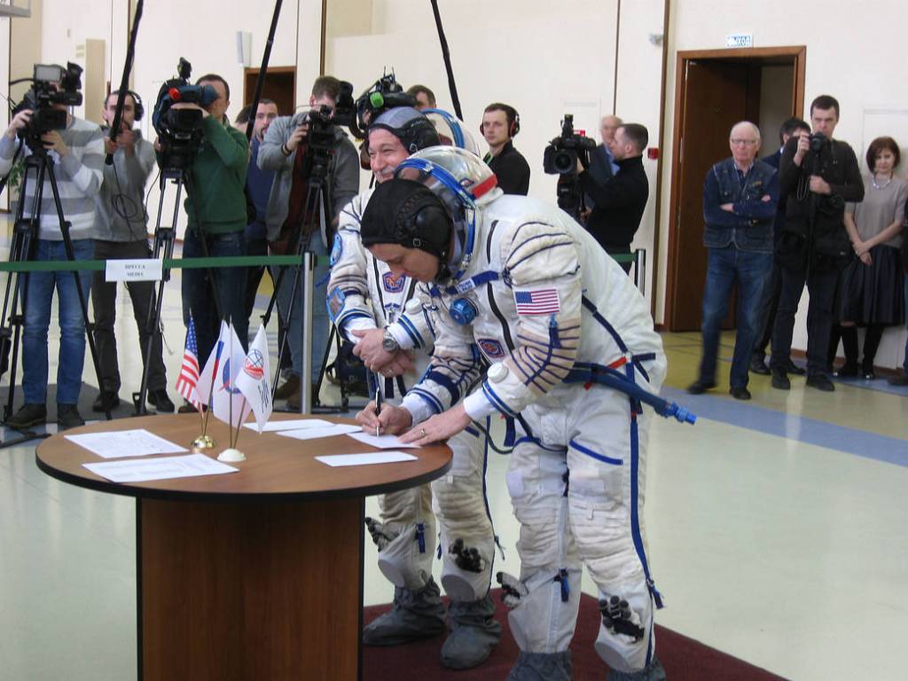 Fyodor Yurchikhin and Jack Fischer Start Final Qualification Exams