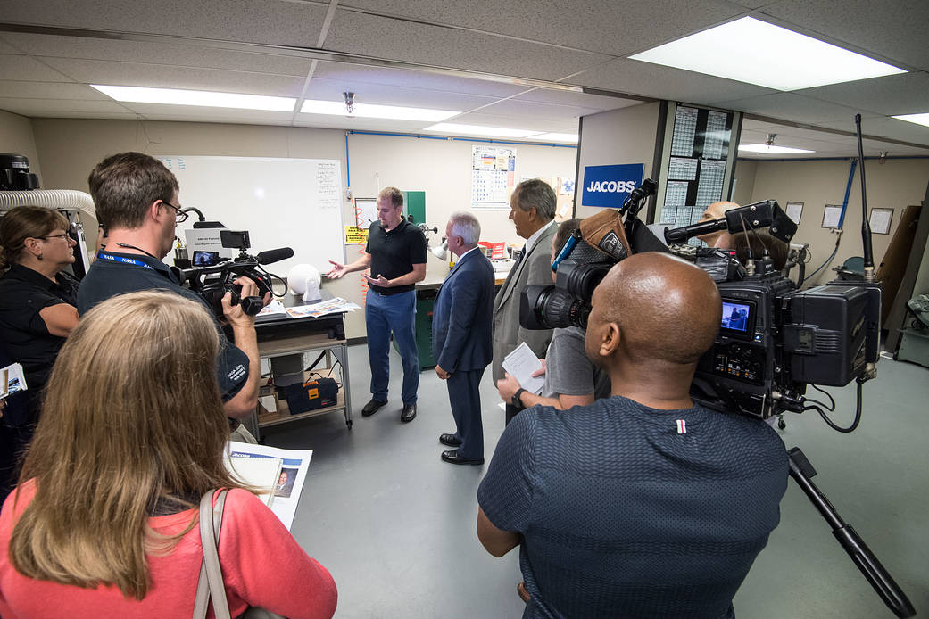 NASA Acting Chief Technologist Douglas Terrier Tours Jacobs' Engineering Development Facility