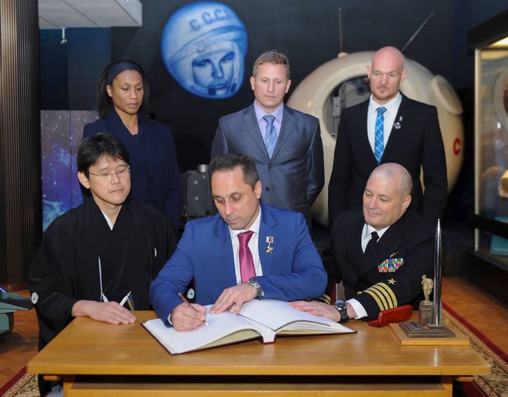 Expedition 54-55 Ceremonial Book Signing
