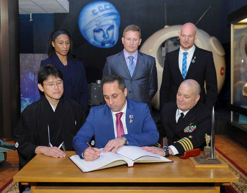 Expedition 54-55 Ceremonial Book Signing