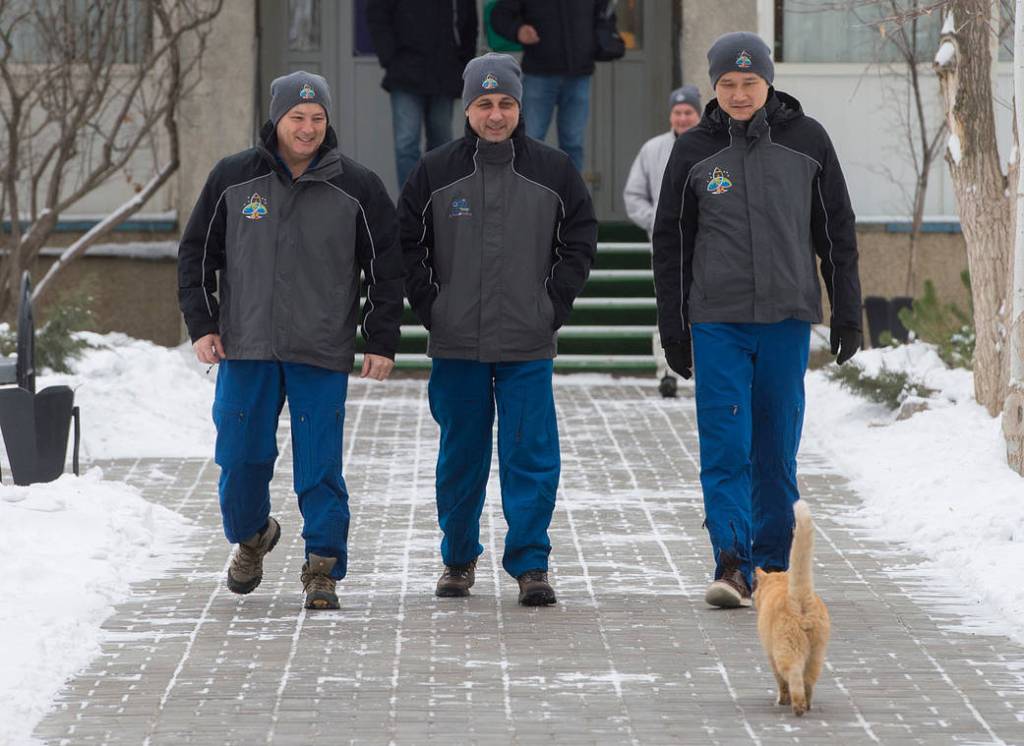 Expedition 54-55 Crew at the Cosmonaut Hotel
