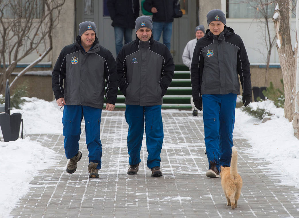 Expedition 54-55 Crew at the Cosmonaut Hotel
