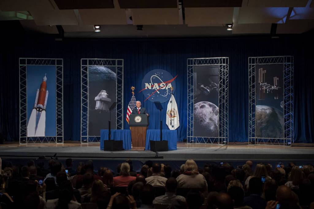 Vice President Pence Talks Future Human Space Exploration at NASA’s Johnson Space Center