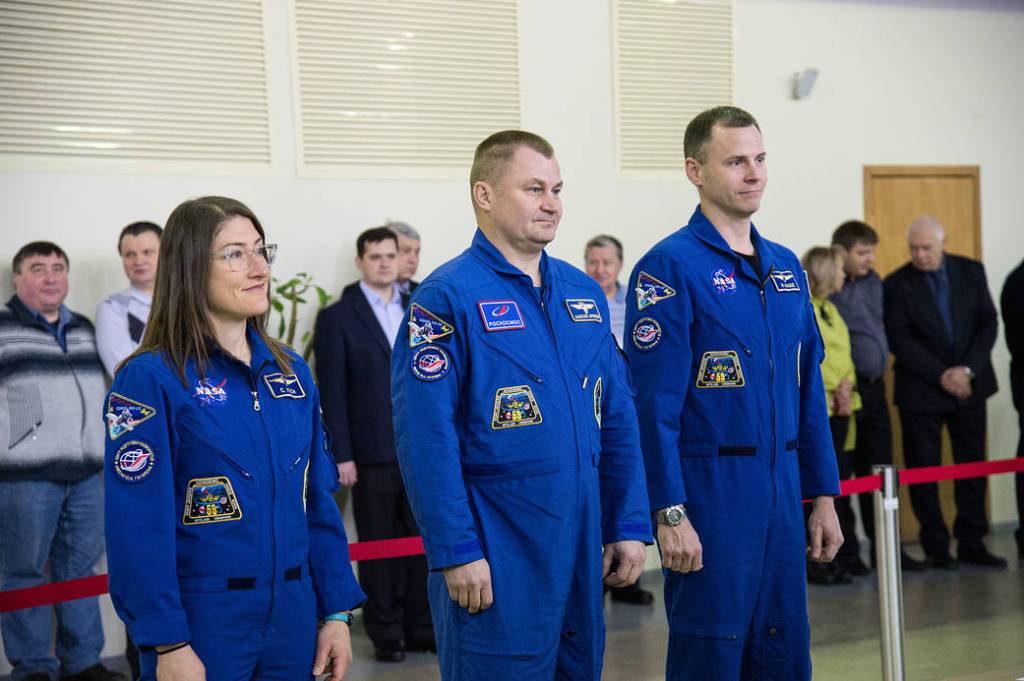 Expedition 59 crew members in Star City, Russia