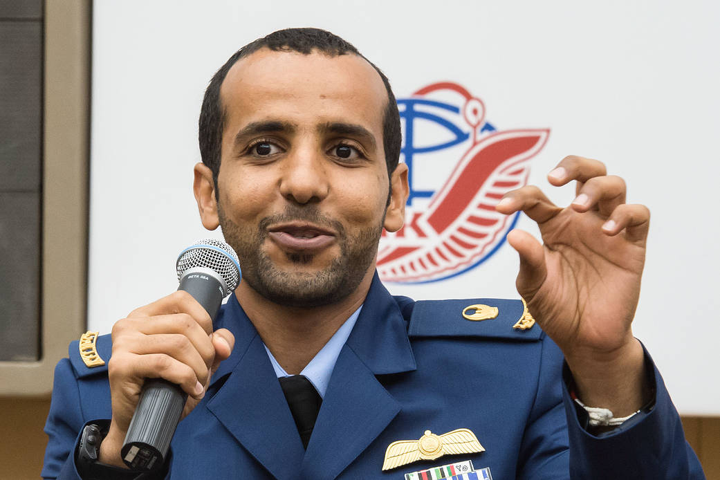 Spaceflight participant Hazzaa Ali Almansoori of the United Arab Emirates