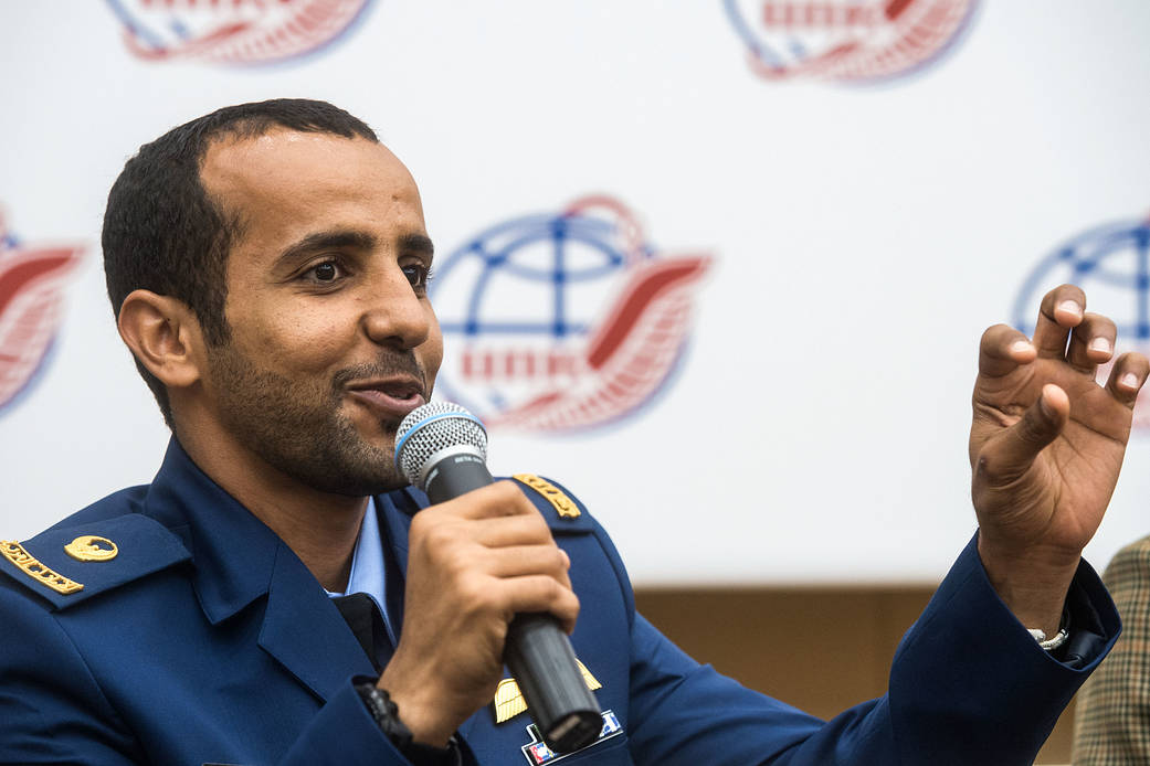 Spaceflight participant Hazzaa Ali Almansoori of the United Arab Emirates
