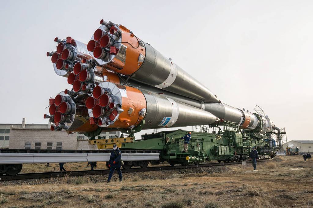 The Soyuz MS-16 spacecraft and its booster