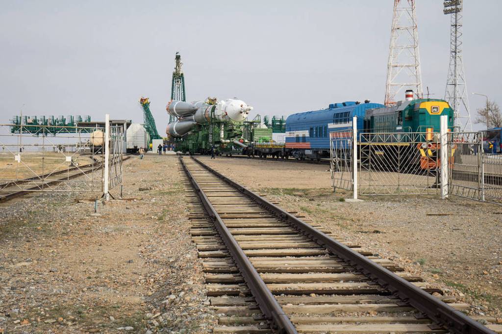 The Soyuz MS-16 spacecraft and its booster
