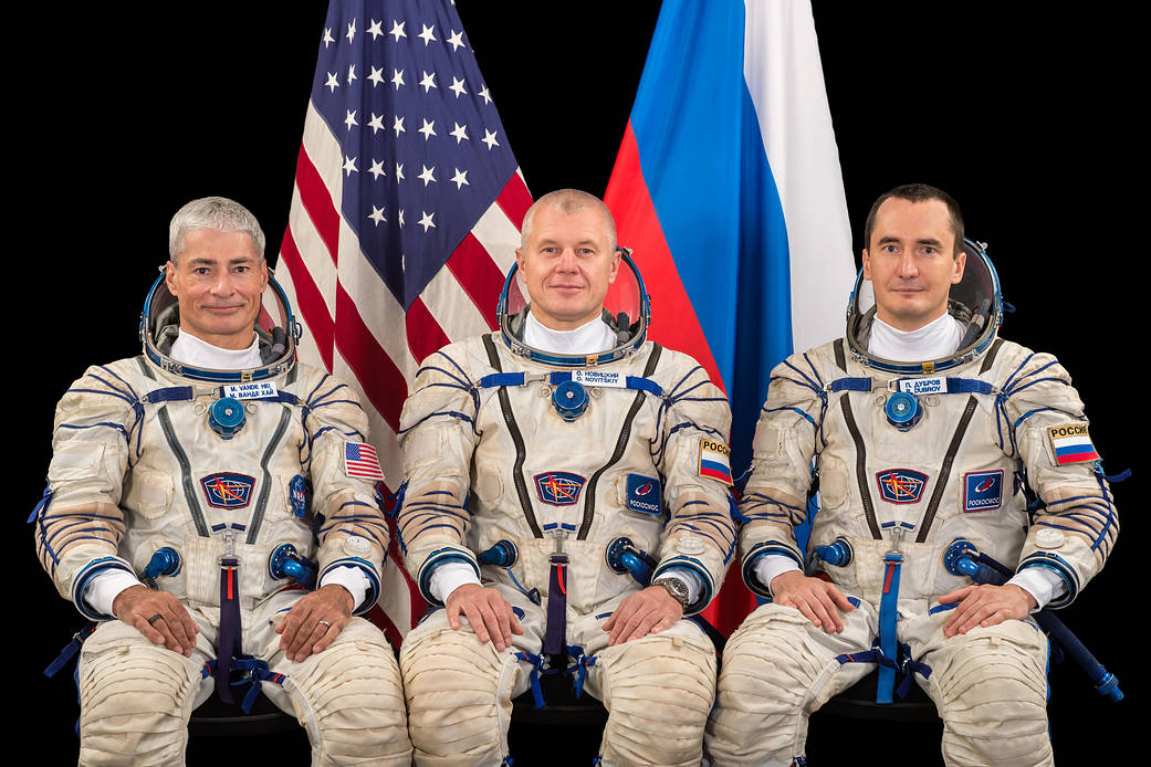 Expedition 64 backup crew members pose for crew portrait