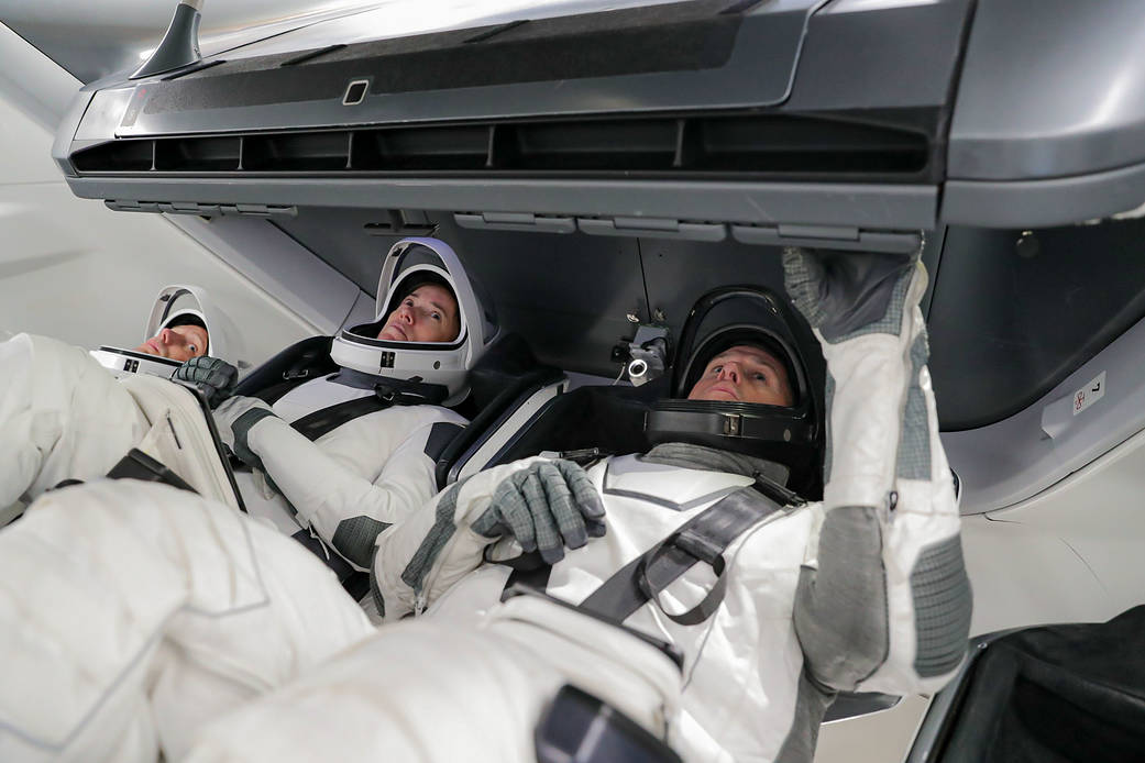 Three members of the four-member SpaceX Crew-2 mission