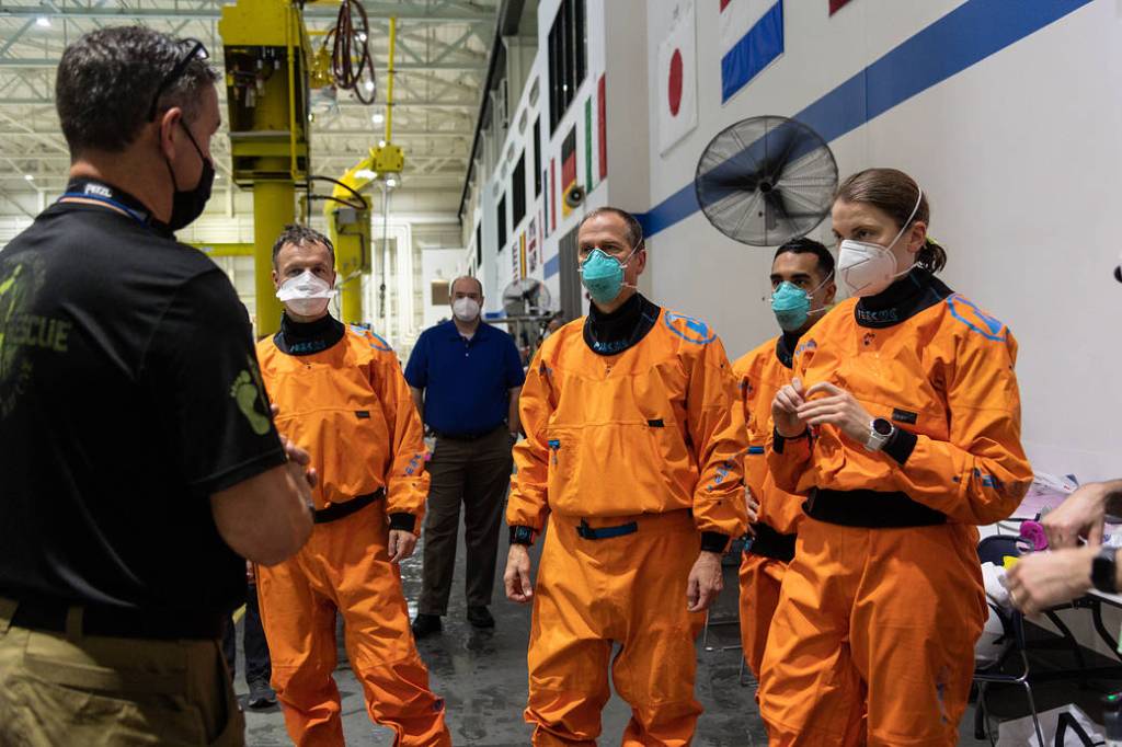 SpaceX Crew-3 astronauts participate in water survival training