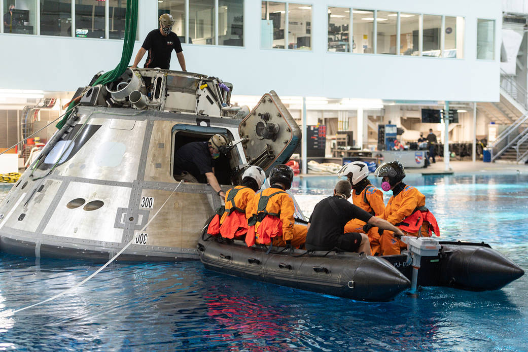 SpaceX Crew-3 astronauts participate in water survival training