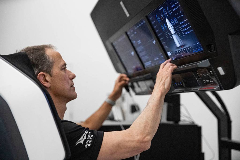 SpaceX Crew-3 Pilot Thomas Marshburn during preflight training