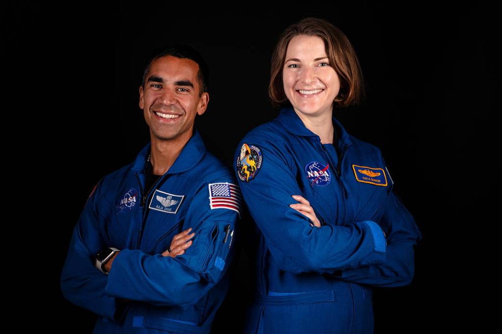 NASA astronauts Raja Chari and Kayla Barron