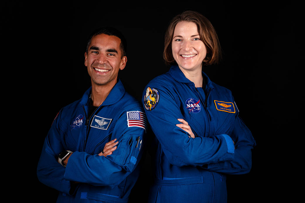 NASA astronauts Raja Chari and Kayla Barron