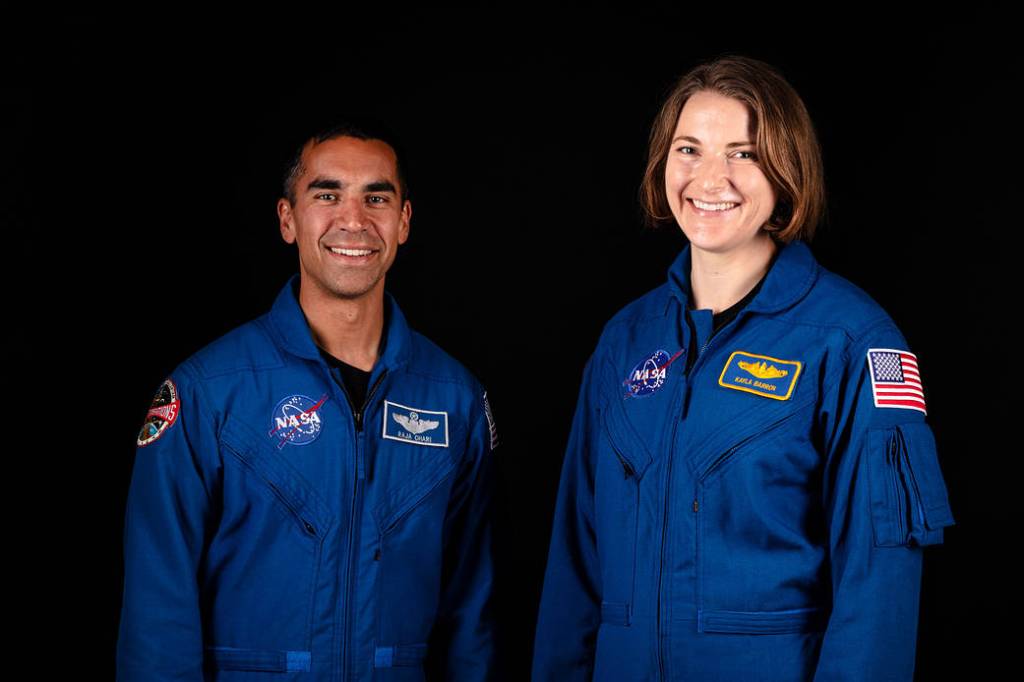 NASA astronauts Raja Chari and Kayla Barron