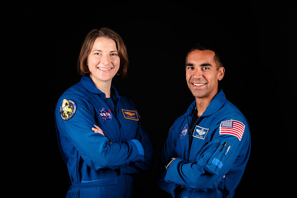 NASA astronauts Kayla Barron and Raja Chari