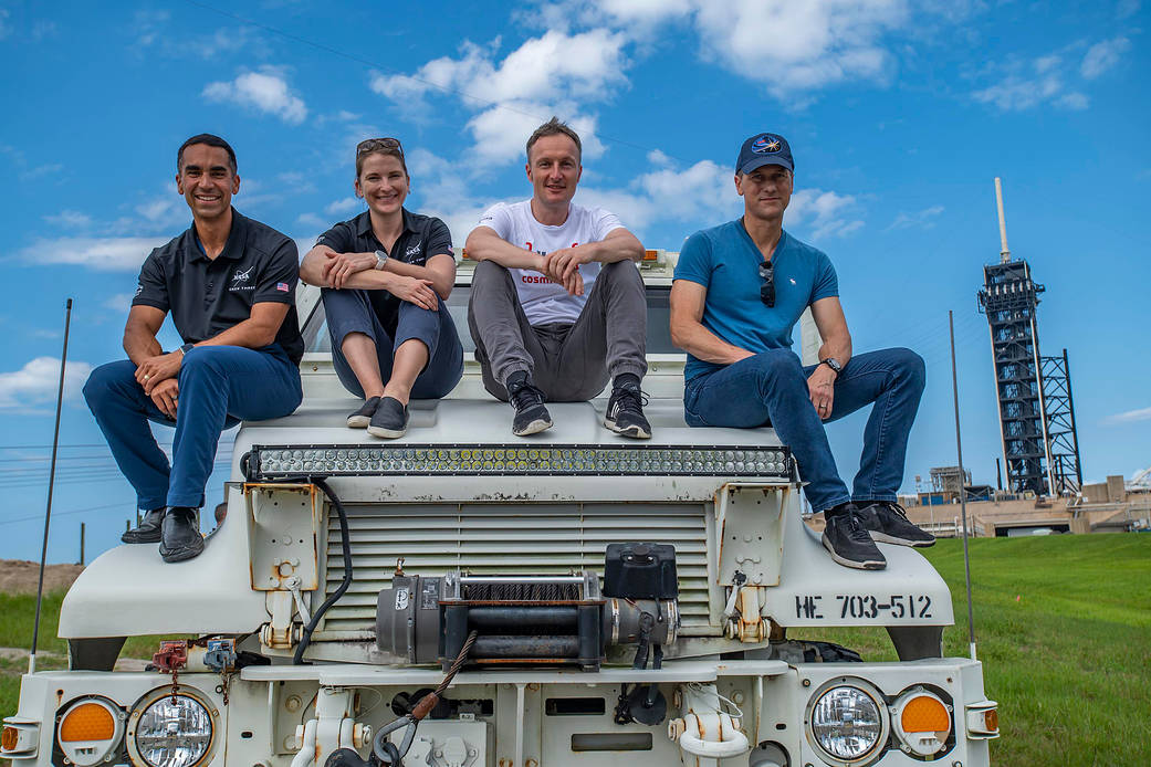 SpaceX Crew-3 astronauts during preflight training