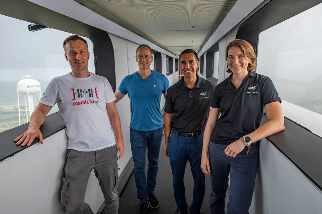 SpaceX Crew-3 astronauts during preflight training